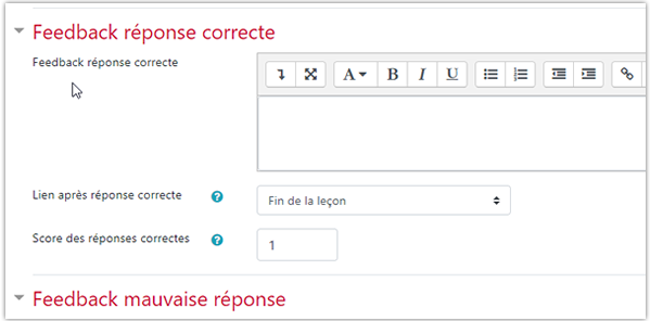 Fin de leçon